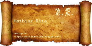 Mathisz Rita névjegykártya
