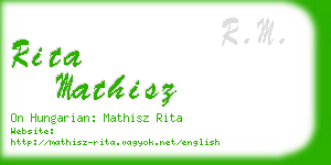 rita mathisz business card